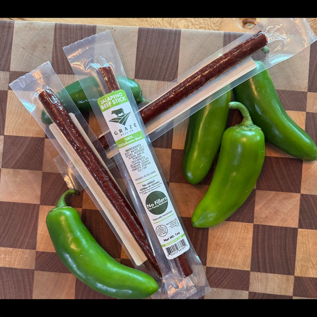 Jalapeño Flavored Beef Snack Sticks - 12 Pack