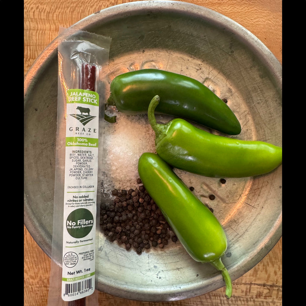 Jalapeño Flavored Beef Snack Sticks - 12 Pack