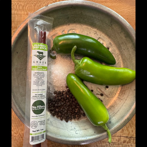 Jalapeño Flavored Beef Snack Sticks - 12 Pack