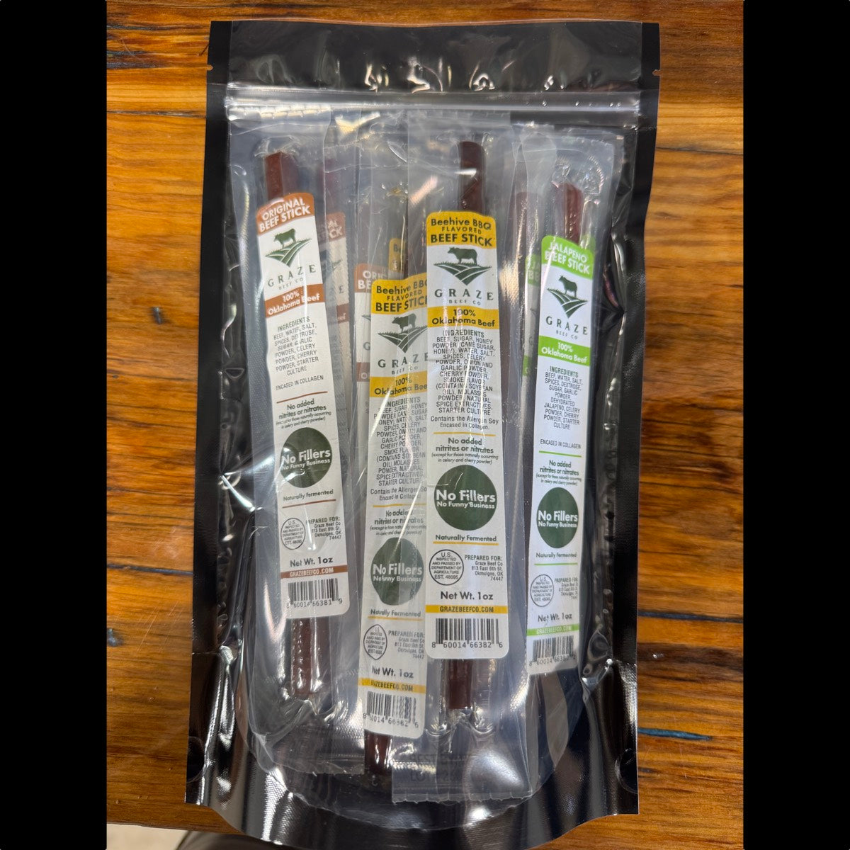 Variety Pack - One Dozen (12) Beef Snack Sticks