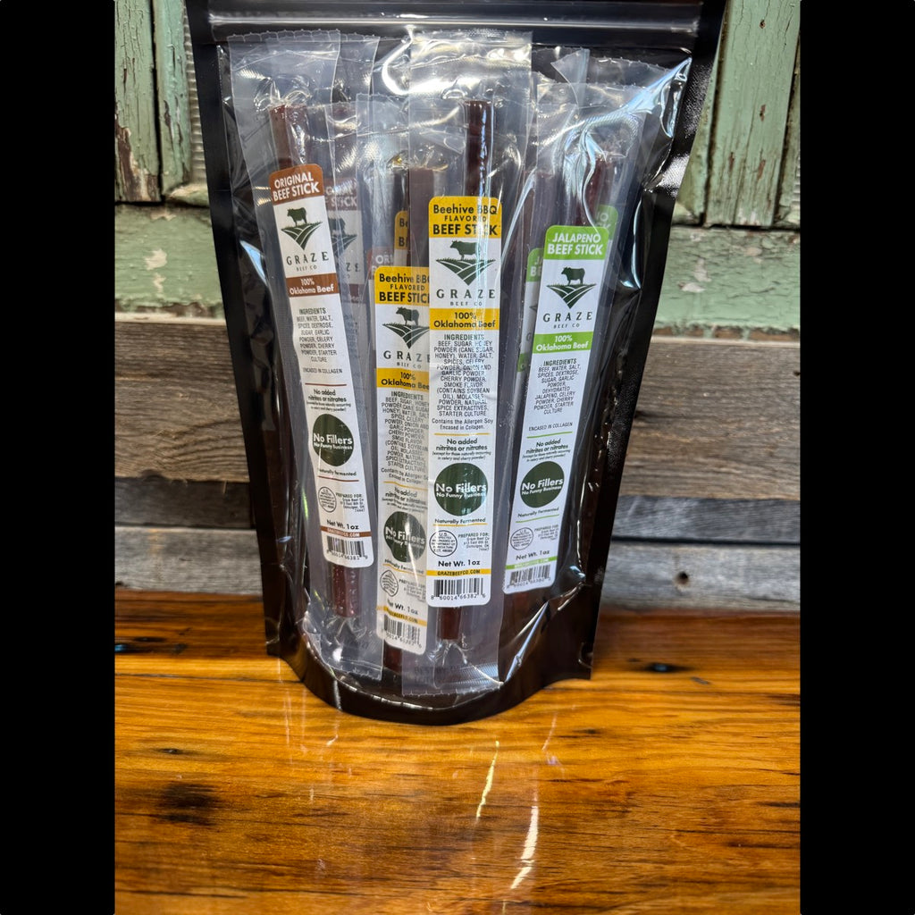 Variety Pack - One Dozen (12) Beef Snack Sticks
